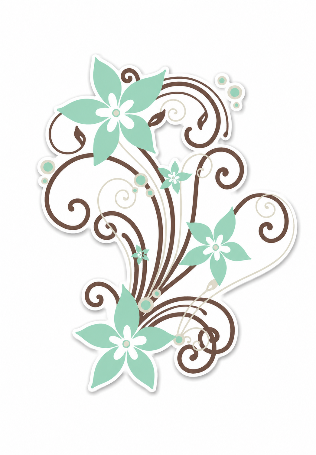 Signature Teal Floral Mural ❀