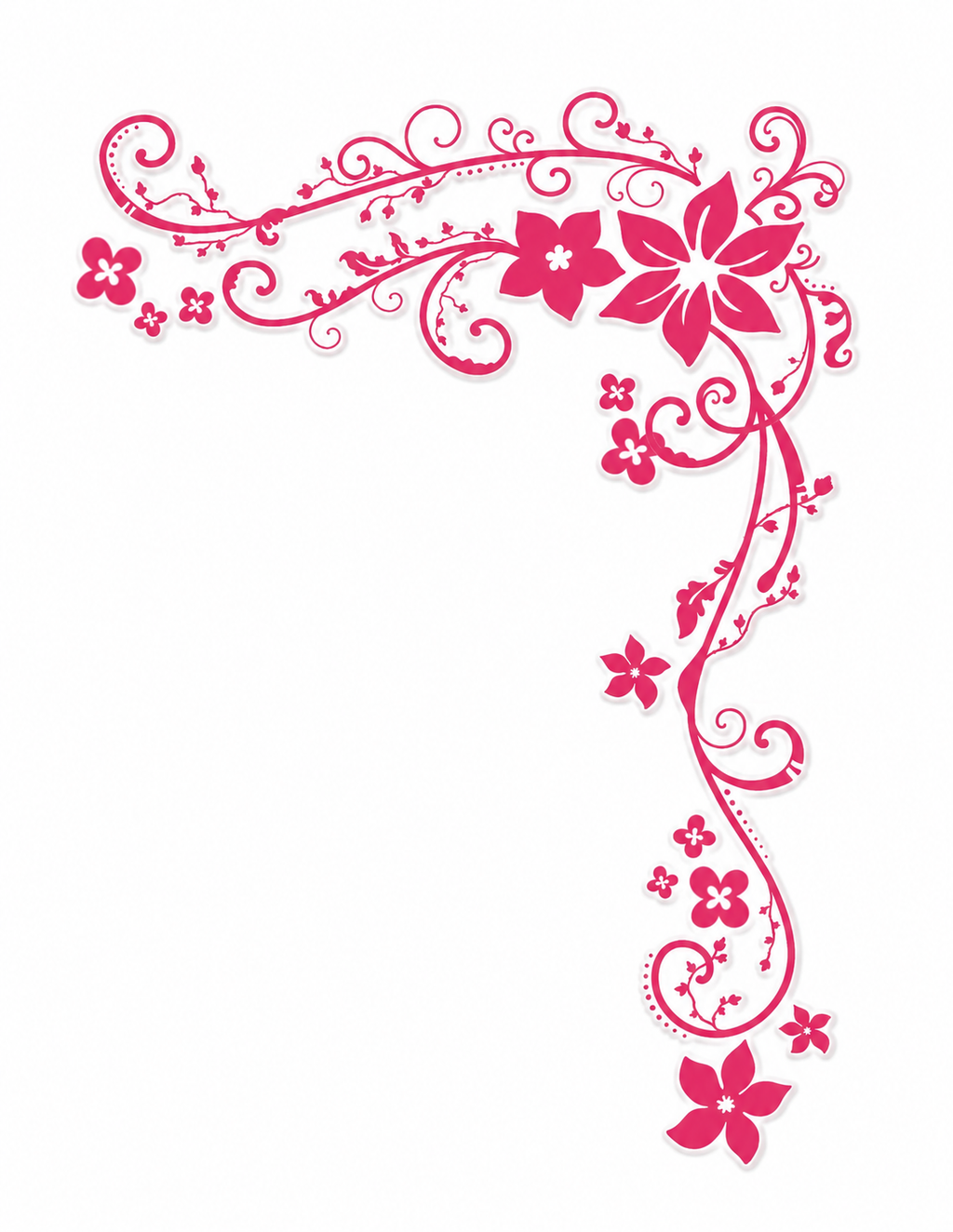 Hot pink flourish ❀